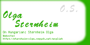 olga sternheim business card